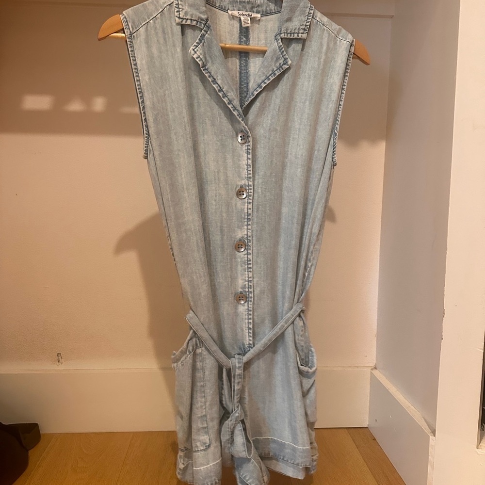 Splendid Light Blue Sleeveless Romper - Picture 6 of 9